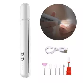 Многофункциональная беспроводная электрическая дрель для ногтей USB-зарядка пилка для ногтей регулируемый механизм Nail Pol purple