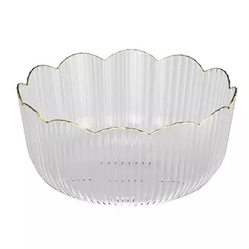 Многофункциональная большая емкость для фруктов, прозрачная пластиковая фруктовая чаша, штабелируемая салатница, хранение в гостиной, поднос для фруктов A1