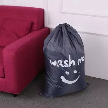 Многофункциональная большая складная нейлоновая сумка для белья, сумка для хранения грязной одежды с застежкой на шнурке серый