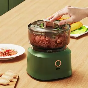 Многофункциональная бытовая электрическая мясорубка с острым лезвием, запуск одной кнопкой, съемный измельчитель чеснока, мини-кухонный комбайн