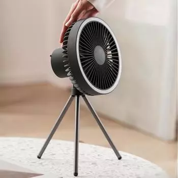 Многофункциональная бытовая техника, USB-зарядка, настольная подставка-штатив, вентилятор воздушного охлаждения с ночником, уличный потолочный вентилятор для кемпинга White 4000mAh