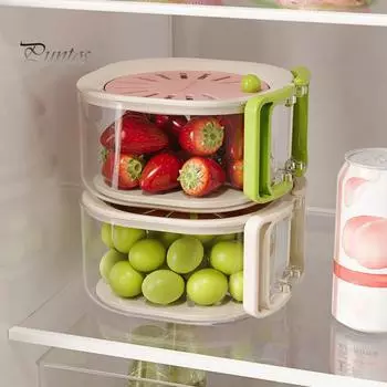 Многофункциональная чаша для мытья фруктов и овощей с ручкой-сеткой, пищевая, без содержания бисфенола А, сушилка для фруктов кофейный