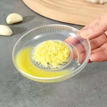 Многофункциональная чеснокодавилка Ручная чаша для измельчения Чеснокодавилка Бытовая измельчитель имбиря и чеснока Давилка для имбиря и чеснока 1PCS прозрачный