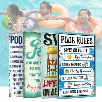 Многофункциональная четкая печатная презентабельная удобная простая в установке вывеска правила бассейна B