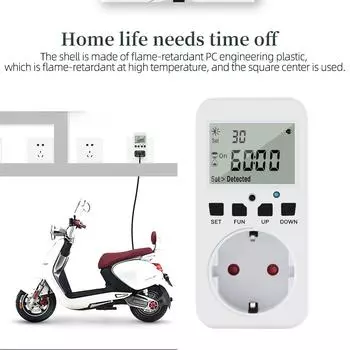 Многофункциональная цифровая розетка с таймером, ЖК-дисплей, розетка с коротким циклом, программируемый таймер, контроллер обратного отсчета, выключатель розетки, Великобритания, США, Франция, ЕС