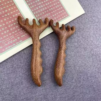 Многофункциональная деревянная массажная расческа для массажа головы и головы, натуральный сандаловый круговой зубной массажер для тела Гуаша