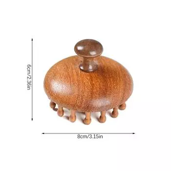 Многофункциональная деревянная массажная расческа, массажер для кожи головы и головы, натуральный сандаловый круговой зубной массажер для тела Гуаша