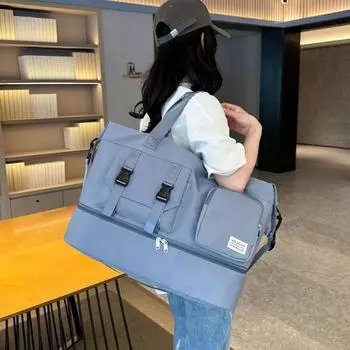 Многофункциональная дорожная сумка большой вместимости с отделением для обуви: Сумка через плечо, спортивная, для фитнеса и сумка-мессенджер вишневый розовый