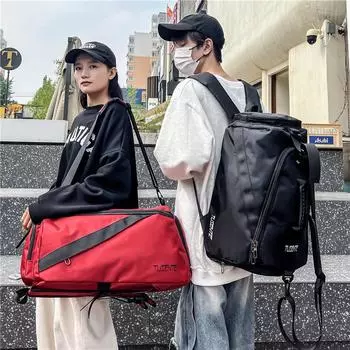 Многофункциональная дорожная сумка для мужчин, большая вместительная сумка для обуви для женщин чёрный