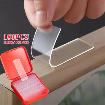 Многофункциональная двусторонняя клейкая лента Водонепроницаемая съемная многоразовая наноклейкая монтажная лента для стен Деревянная плитка Пластик и металл 30pcs no box