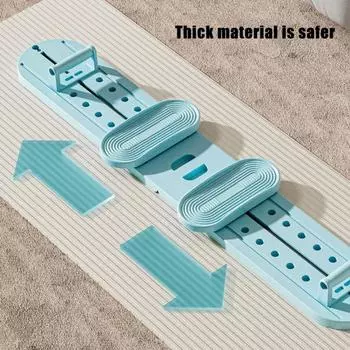 Многофункциональная фитнес-доска с резиновой ручкой для отжиманий, выдерживает 150 кг, складная скользящая педаль, многоцелевой тренажер для ног, домашний спортзал, тренировки синий