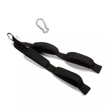 Многофункциональная фитнес-трицепсовая веревка, тросовая насадка с рукоятками для тренировки мышц для занятий в зале чёрный