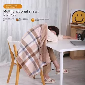Многофункциональная фланелевая шаль и одеяло 80x140cm (Cape with Button)