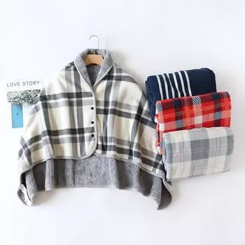 Многофункциональная фланелевая шаль: Уютное одеяло с подогревом для осени и зимы 80*130cm