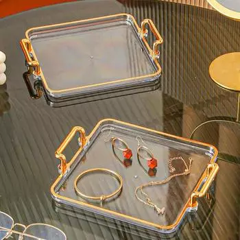 Многофункциональная фруктовая десертная тарелка для закусок, прямоугольный поднос для хранения конфет, настольный S