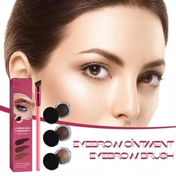 Многофункциональная кисть для бровей Скошенная кисть для бровей Wild Brow Eyeshadow Brush Портативная кисть для бровей Набор бальзамов для бровей One Size