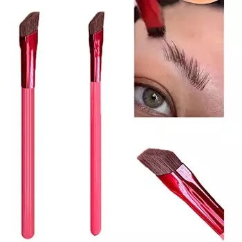 Многофункциональная кисть для бровей Ультратонкая угловая кисть для подводки глаз Натуральная кисть для консилера бровей Контурная кисть, 2 шт. 2-pack