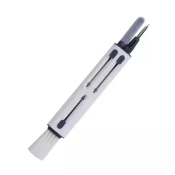 Многофункциональная клавиатура, набор для чистки беспроводных наушников 5-в-1 с мягкой нейлоновой щеткой, флокирующей губкой красный