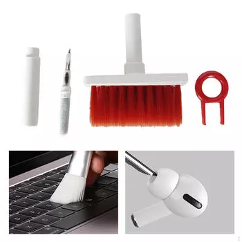 Многофункциональная клавиатура щетка для чистки клавиш тянуть угловой зазор инструменты наушники вкладыши для Black Red