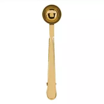 Многофункциональная кофейная ложка 2 в 1 из нержавеющей стали с зажимом-зажимом