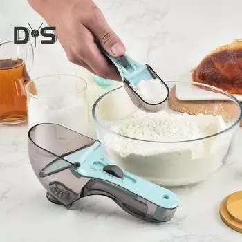 Многофункциональная количественная ложка. Регулируемая практичная, легко чистящаяся мерная ложка. L оранжевый