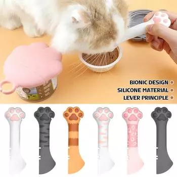 Многофункциональная консервная ложка для домашних животных, открывалка для банок, кормление щенков, смешивание влажных и сухих совок, аксессуары для кошек и собак, лопатка-кормушка, посуда для домашних животных