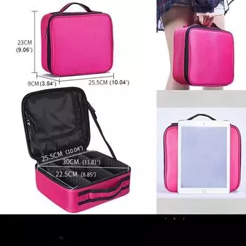 Многофункциональная косметичка с разделителем для хранения, портативная косметичка большой вместимости, настраиваемая для путешествий, переносная косметичка mini розы красного