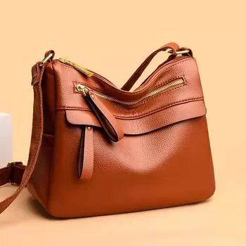 Многофункциональная кожаная сумка через плечо для женщин Роскошные сумки Дизайнерские брендовые сумки Несколько карманов