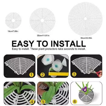 Многофункциональная крышка для цветочного горшка, квадратная/круглая, регулируемая, защитная крышка для цветочного горшка, для двора, балкона, садовых принадлежностей 17cm белый