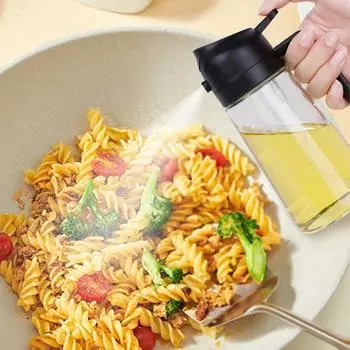 Многофункциональная кухонная бутылка для масла, спрей для заливки масла, два в одном, пищевой материал, который нелегко повредить, 500 мл, большая емкость