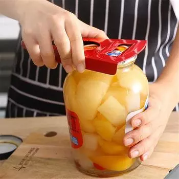 Многофункциональная кухонная открывалка для консервных банок, нескользящая открывалка для консервных банок из нержавеющей стали, гаечный ключ для банок красный