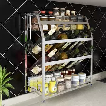 Многофункциональная кухонная полка для специй и органайзер из нержавеющей стали 304