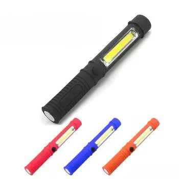 Многофункциональная лампа для обслуживания COB с магнитной батареей. Рабочая лампа в форме ручки. Ручной уличный светодиодный аварийный фонарь. чёрный