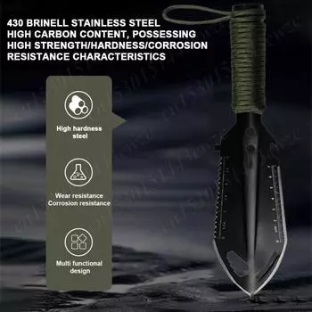 Многофункциональная лопата с сумкой для переноски, небольшая походная лопата из нержавеющей стали, переносная лопата для копания, для пешего туризма, кемпинга