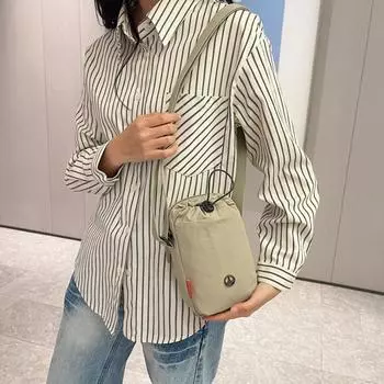 Многофункциональная маленькая квадратная сумка на шнурке Повседневная сумка для бутылок с водой через плечо Повседневная жёлтый