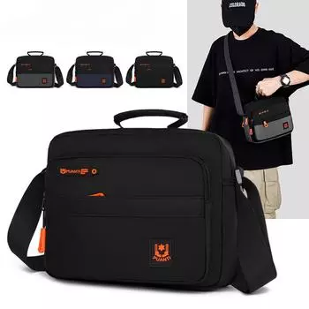 Многофункциональная маленькая мужская сумка, простая повседневная сумка через плечо из Оксфорда для мужчин, винтажная летняя сумка-мессенджер из Оксфорда чёрный