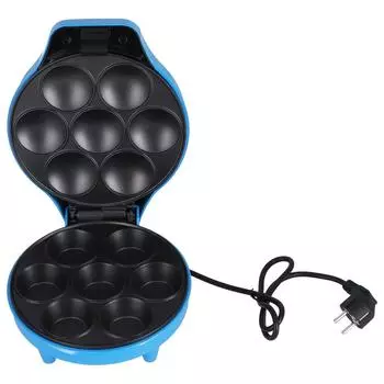 Многофункциональная машина для приготовления завтраков, 7 отверстий, пончиков, двухсторонний подогрев, чашка, кекс, 1200 Вт