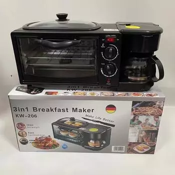 Многофункциональная машина для завтрака: Тостер и мини-духовка Combo