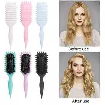 Многофункциональная массажная щетка для кожи головы и антистатическая пушистая щетка для волос, инструменты для укладки волос, полая фигурная расческа для женщин