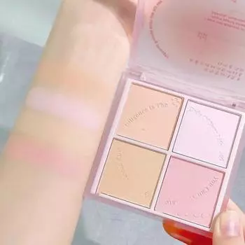 Многофункциональная матовая лавандовая палетка румян Nude Eyeshadow Natural Powder Rouge Face Makeup Cosmetics 4 цвета, Xixi 01, 1 шт., 01 Xixi 01