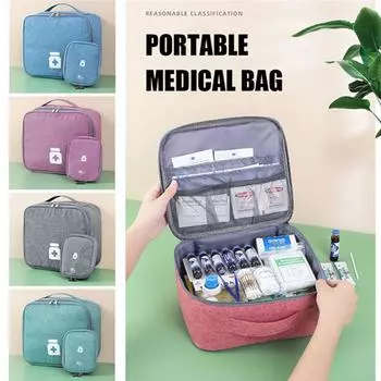 Многофункциональная медицинская сумка, сумка для хранения лекарств, аварийный комплект, медицинская сумка для выживания в кемпинге S синий