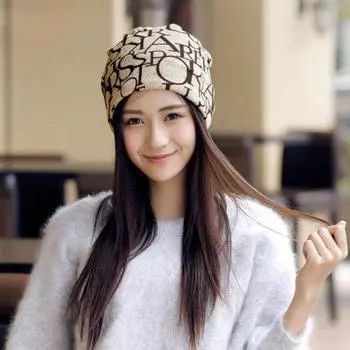Многофункциональная мешковатая шапка с буквенным принтом и флагом, химиотерапевтическая шапка, женский платок на голову