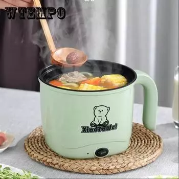 Многофункциональная мини-электрическая кастрюля с антипригарным покрытием, сковорода для приготовления пищи, жаровня, тушеное мясо, электрическая сковорода, мини-рисоварка