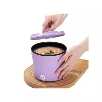 Многофункциональная мини-электрическая плита, кастрюля для приготовления пищи, мини-фондюшница, супница, нагреватель с антипригарным покрытием, электрическая кастрюля для фондю белый