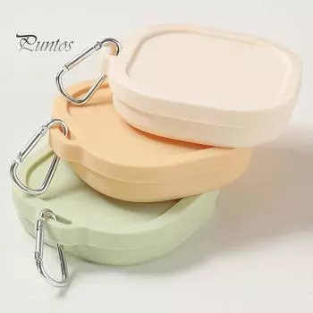 Многофункциональная миска объемом 400 мл, нескользящая, складная, пищевая, с подвесным крючком, силиконовая чаша, которую можно мыть в посудомоечной машине белый