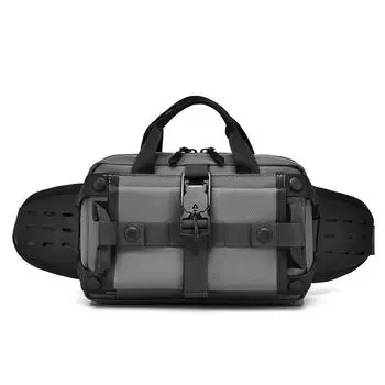 Многофункциональная модная поясная сумка для денег, мобильного телефона, сумка для хранения на открытом воздухе, для путешествий, спорта, водонепроницаемая сумка-мессенджер на одно плечо чёрный