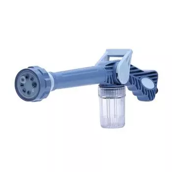 Многофункциональная мойка высокого давления 8-в-1 с дозатором жидкости, 8 режимов распыления, полив растений, очистка, ручной распылитель, разбрызгиватель, инструменты для струйной мойки синий