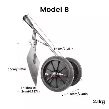 Многофункциональная мотыга 3 в 1 с 2 колесами и электроприводом для прополки, скарификации, рыхления, треугольная мотыга для копания канав и скарификации, сельскохозяйственные инструменты