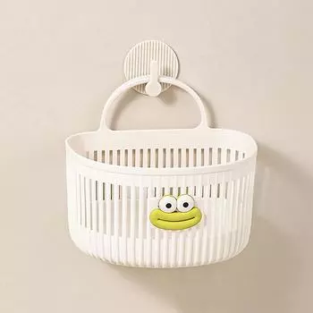 Многофункциональная мультяшная маленькая подвесная корзина, корзина для хранения полотенец для лица в ванной, настенная подвесная корзина для кухни, общежития, прикроватной тумбочки белый