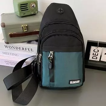 Многофункциональная мужская нагрудная сумка, водонепроницаемая сумка-мессенджер из ткани Оксфорд, повседневная сумка через плечо в корейском стиле